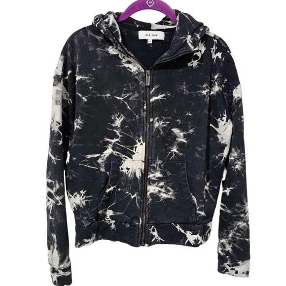 John + Jenn Tie Dye Full Zip Hoodie Sweatshirt - Picture 2 of 8